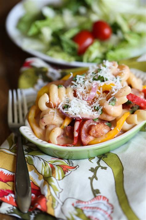 Ready in just over half an hour. Creamy Cajun Pasta with Peppers and Smoked Sausage ...