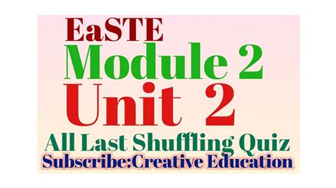 Unit 2 Module 2 Qaed Traning Solved Activity With 100 Correct