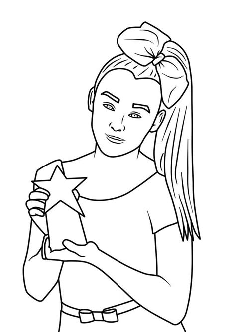 Jojo Siwa Shows Her Presents Of Fans Coloring Page Free Printable Coloring Pages