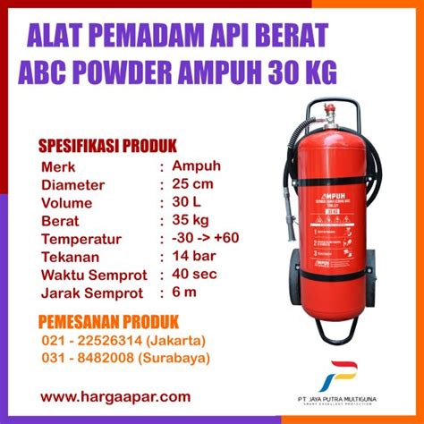 Jual Alat Pemadam Api Berat ABC Powder Ampuh 30 Kg Di Lapak JAKARTA