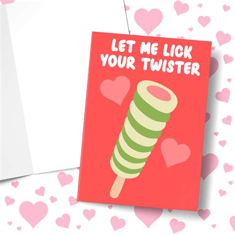 Let Me Lick Your Twister Valentines Greeting Card Banterking