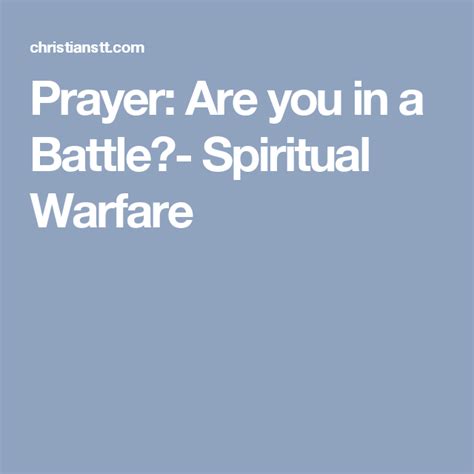 Prayer Are You In A Battle Spiritual Warfare Night Prayer Detox