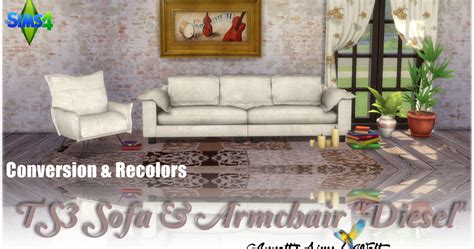 Annetts Sims 4 Welt Ts3 To Ts4 Conversion Sofa And Armchair Diesel