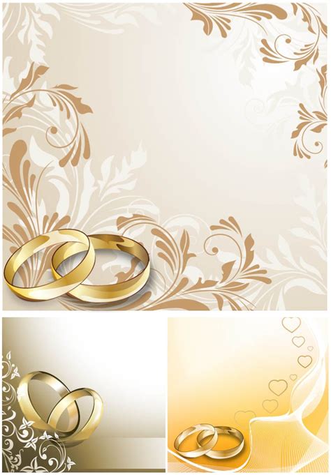 Two Gold Wedding Rings On A White And Beige Background With Floral