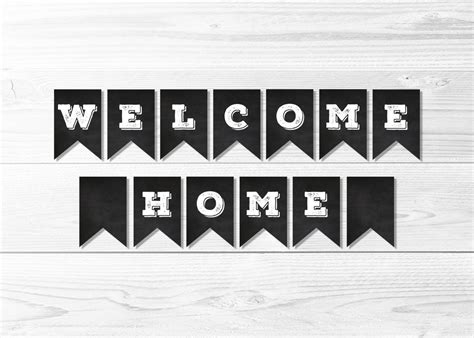 Welcome Home Banner Black And White Clip Art Library