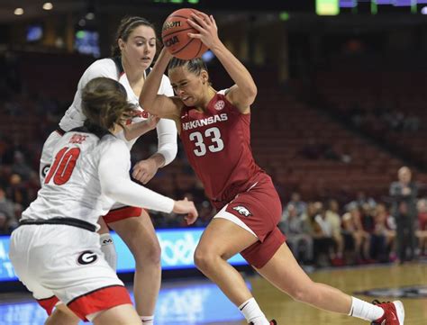 (ap)destiny slocum scored 29 points, chelsea dungee added 20 more and no. UA women beat Georgia