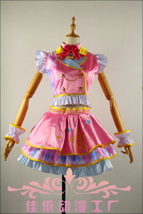 Anime Aikatsu Stars Hoshimiya Ichigo Cosplay Costume Custom Made Any