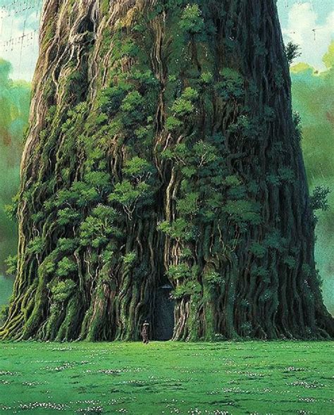 Tree Temple Studio Ghibli Art Castle In The Sky Ghibli Art