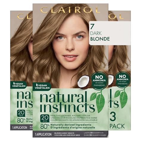 Clairol Natural Instincts Demi Permanent Hair Dye 7 Dark Blonde Hair