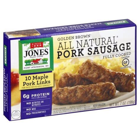 Jones Dairy Farm Golden Brown Pork Sausage Links Maple Wegmans