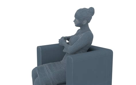 City Girl Sitting 3d Model By Renderbot Llc