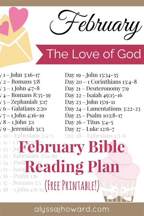 February Bible Reading Plan Scripture Writing Plans Bible Study Plans