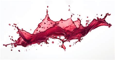 Premium Ai Image Red Wine Splash Isolated From White Background