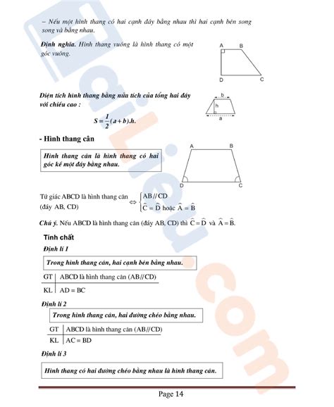 Tổng hợp kiến thức lý thuyết hình học lớp Ngắn gọn nhất Kiến Thức Cho Người lao Động Việt Nam