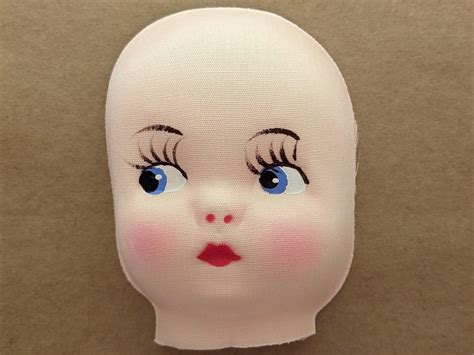 1pc Fabric Doll Faces 1960s Made In The Usa Etsy