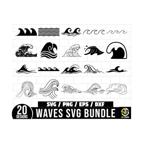 Wave Svg Bundle Wave Svg Wave Svg Cut Files For Cricut Wa Inspire Uplift