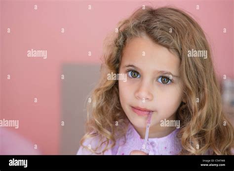 Portrait Of A Cute Little Girl Stock Photo Alamy