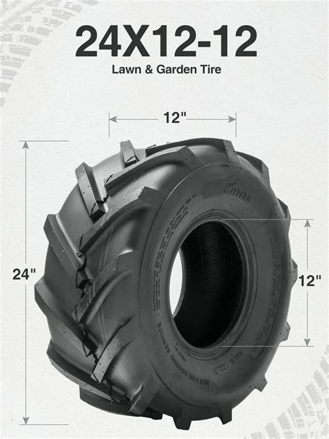 set 2 24x12 00 12 lawn mower tires 4ply heavy duty super lug 24x12 12 tubeless ebay