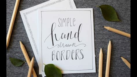 6 Simple Borders For Your Hand Lettering Projects Youtube