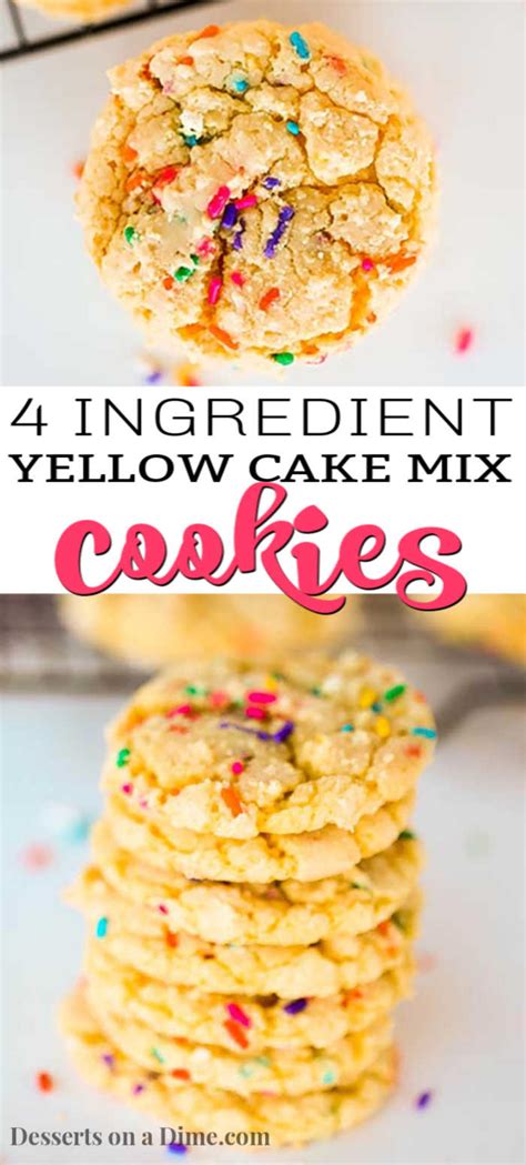 Yellow Cake Mix Cookies Only 4 Ingredients For Amazing Cookies