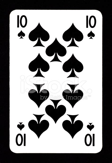 Playing Card Ten Of Spades Stock Photos
