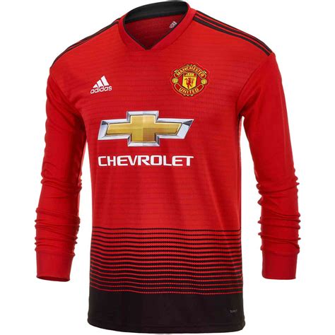 Adidas Manchester United Home Ls Jersey 2018 19 Soccerpro