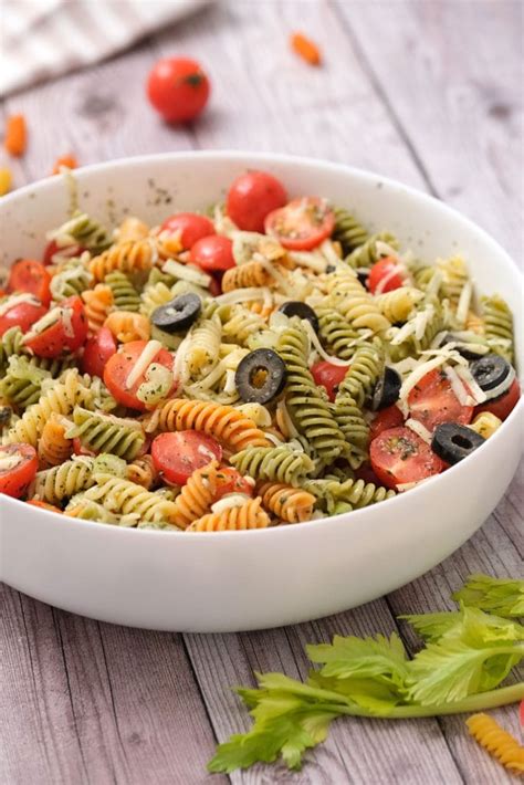 Tri Color Italian Pasta Salad Easy Recipe With Italian Dressing And