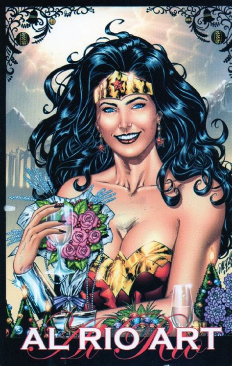 Wonder Woman Xmas By Al Rio In Deborah Depaola S Prints Lithos Comic Art Gallery Room