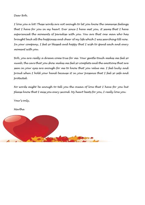 Romantic Letter Templates 17 Free Word Excel And Pdf Formats Samples