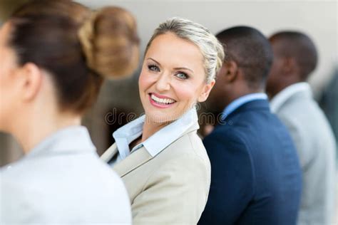 Businesswoman Looking Back Stock Photo Image Of Diversity 67651774