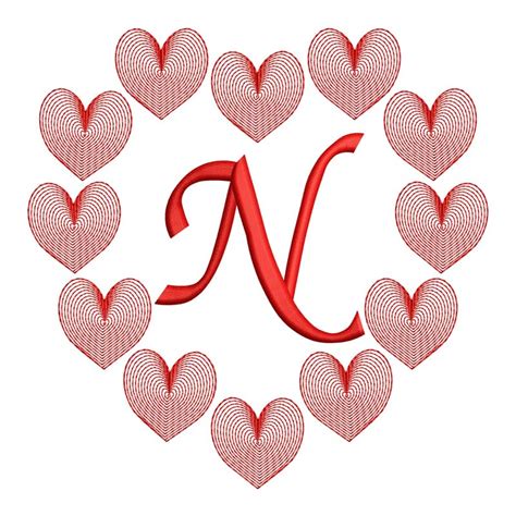 Valentine Heart Alphabet Singles Stitchbox Creations