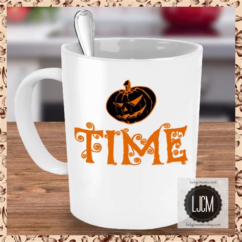 These halloween themed cocktails are another favorite of the fall: Halloween themed mug it's pumpkin time coffee tea cup | Etsy in 2020 | Mugs, Halloween coffee ...