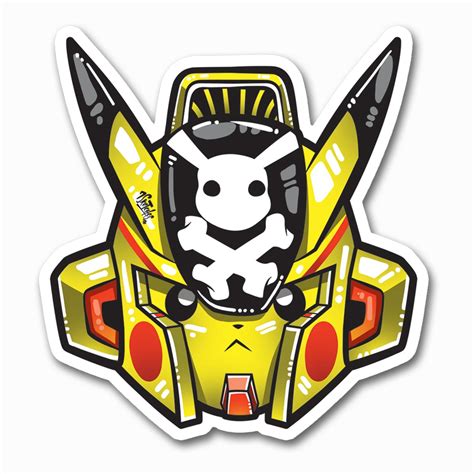 Gundam Pika Sticker 7sketches