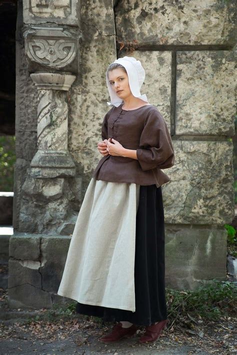 Seventeenth Century Linen Peasant Costume 1600s Witch Etsy Uk