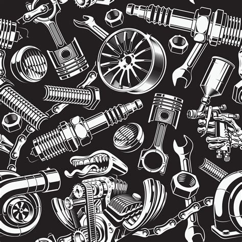 Auto Parts Seamless Background This Background Can Be Used As
