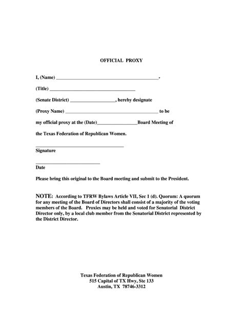 Hoa Proxy Form Pdf Fill Out And Sign Printable Pdf Template Signnow