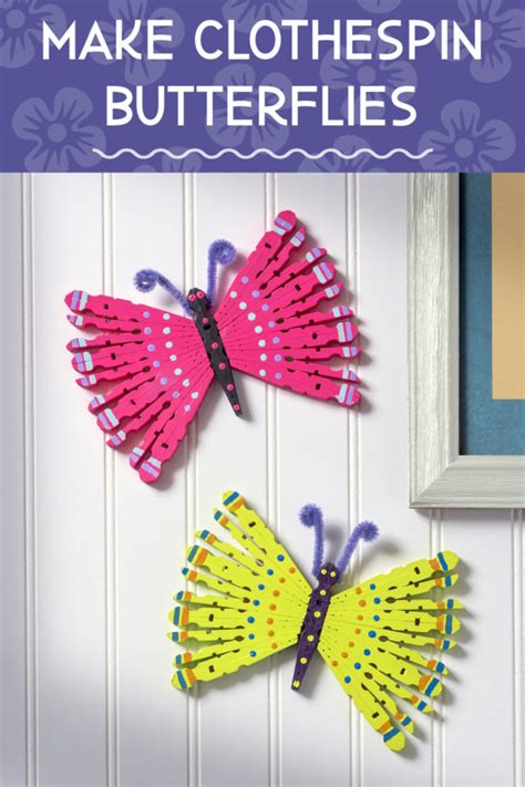 Clothespin Butterflies That Kids Will Love Diy Candy