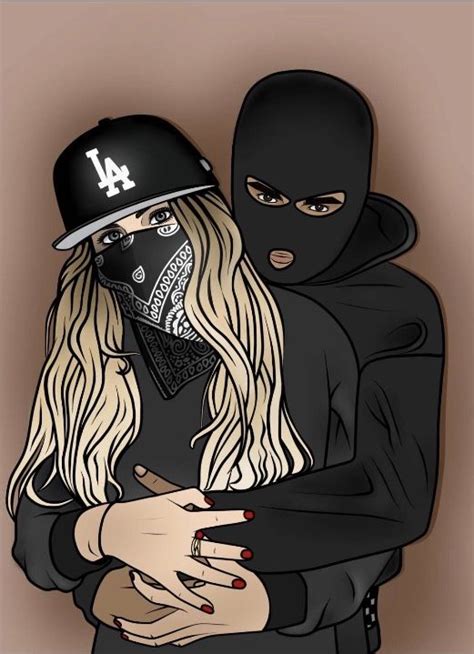 gangsta couple arte de pareja negra arte de pareja arte cholo