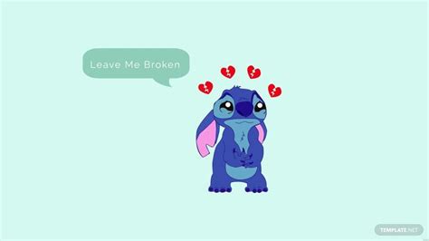 Depressed Sad Stitch Wallpaper In Illustrator Svg  Eps Png
