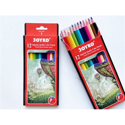 Jual Color Pencil Pensil Warna Superior Quality Joyko Cp 100 12 Warna