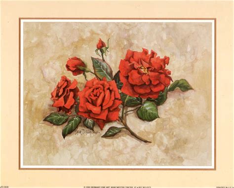 Flowers Red Roses Paper Tole 3d Kit Size 8x10 0120