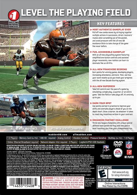 Madden 2009 Sony Playstation 2 Game