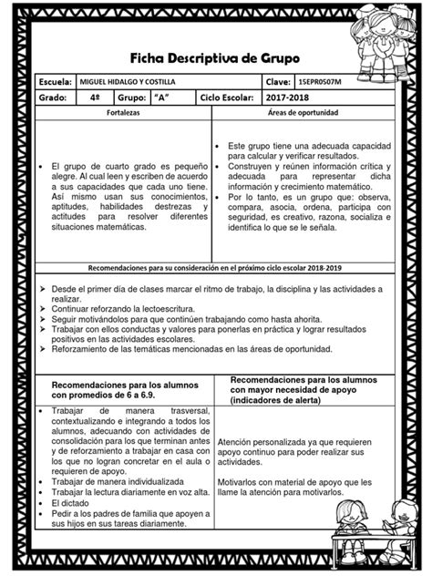 Formato de ficha descriptiva del alumno ejemplo de ficha descriptiva del alumno. Fichas Descriptivas