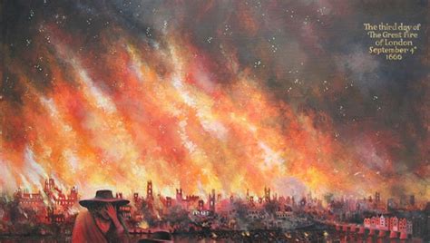 De Grote Brand Van Londen Totale Verwoesting Van De Stad St Pauls