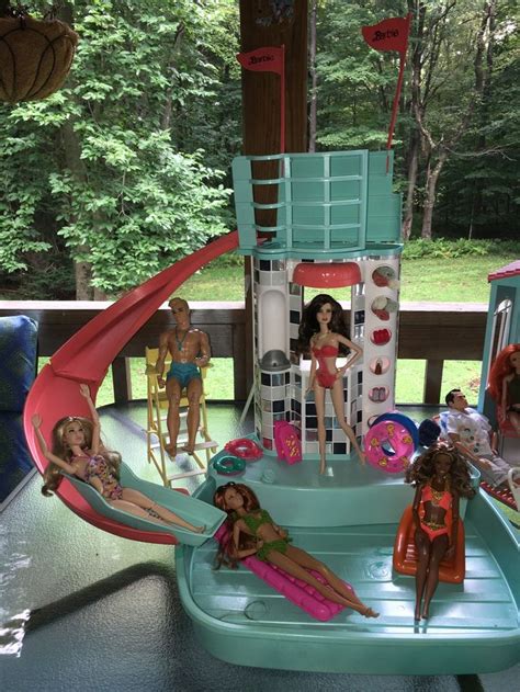 Barbie Wet N Water Water Slide With Matching Pool House Repainted By