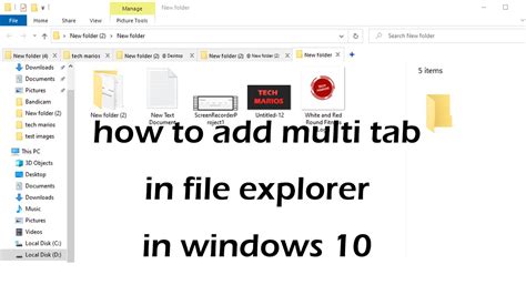 How To Add Multi Tab In File Explorer In Windows 10 Youtube