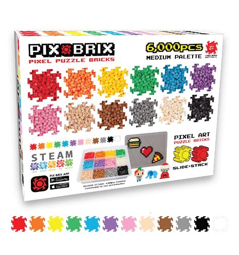 Buy Pix Brix Pixel Art Puzzle Bricks 6000 Piece Pixel Art Container