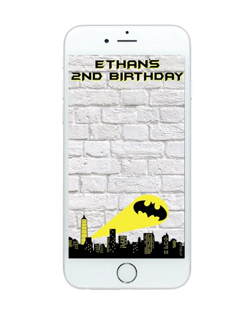Batman Filter Batman Party Batman Snapchat Filter Snapchat Etsy