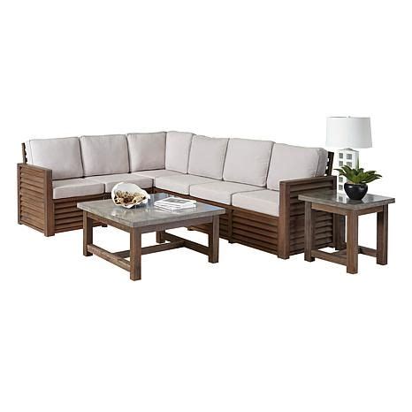 Make sure all of your family and guests have a comfortable seat at parties and holidays with the. Shop Barnside Collection Corner L-Shaped Sofa, End Table and Coffee Table 7626619, read customer ...