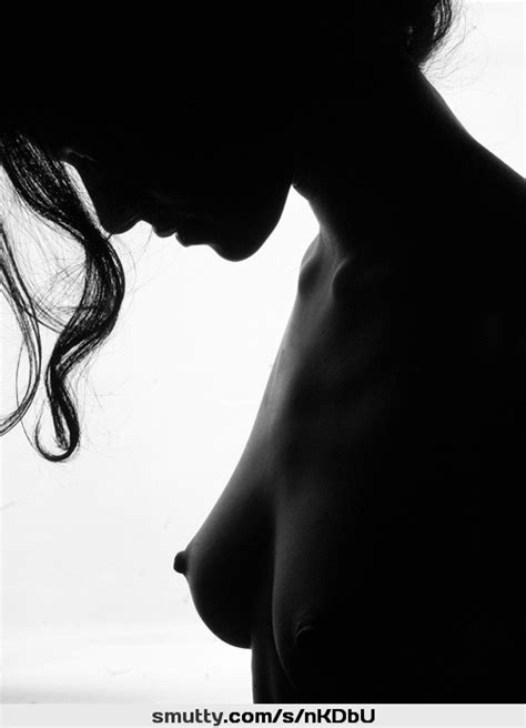 Blackandwhite Artnude Artisticnude Silhouette Beautiful Sideview Boobs Tits Nipples
